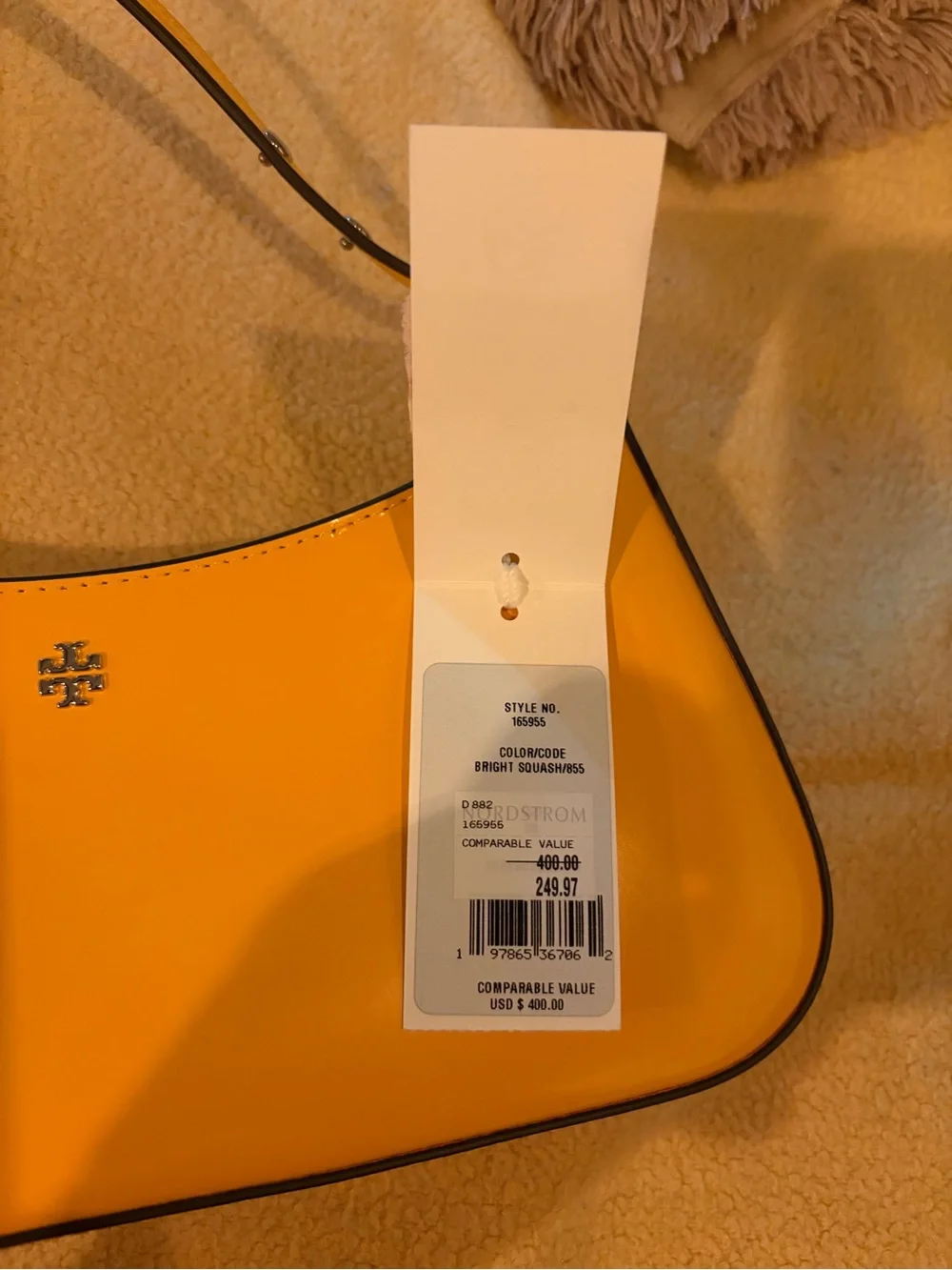 Brand New Authentic Tory Burch Orange Shoulder Bag